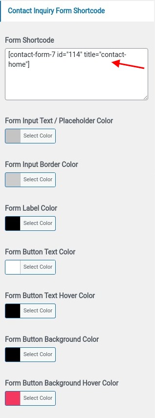 set contact section