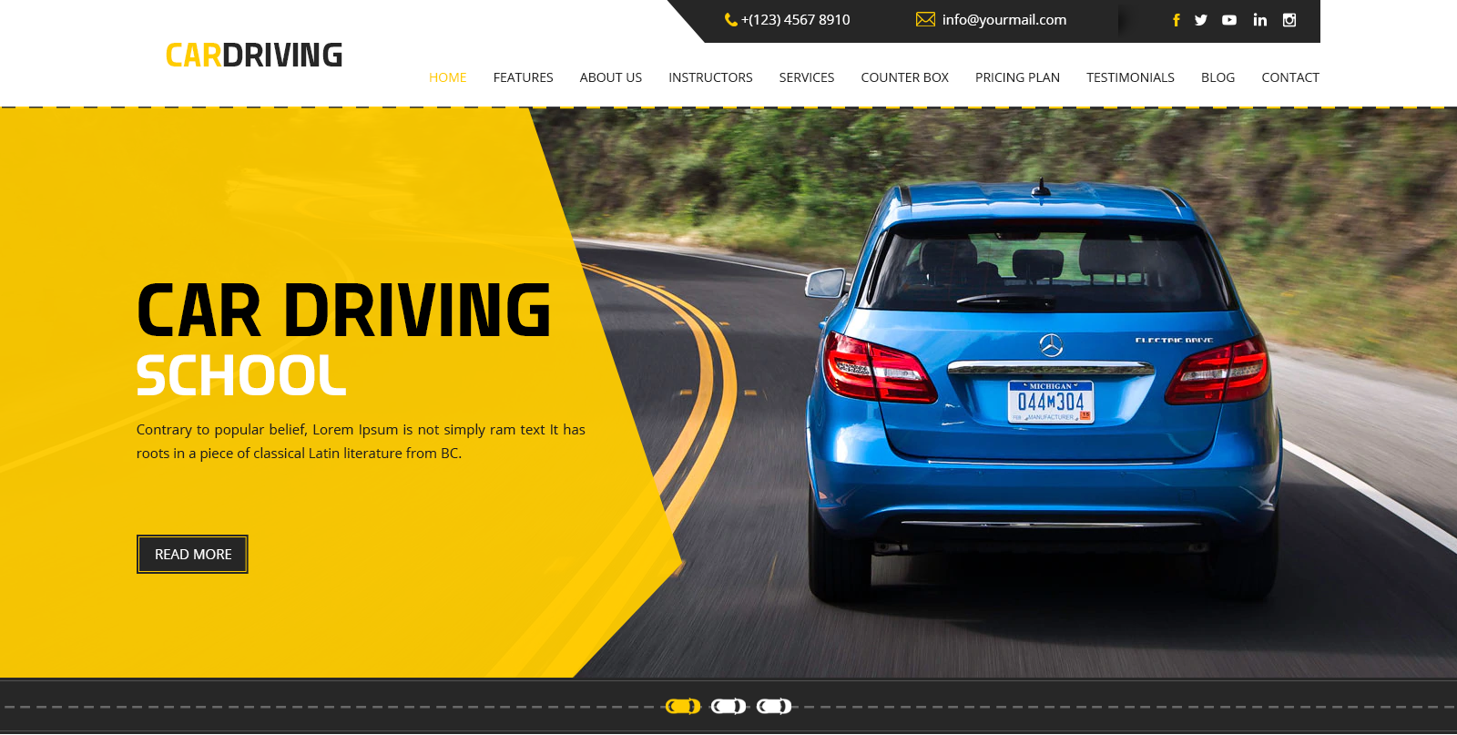 Chalak Driving wordpress theme