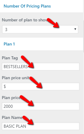 set Pricing section