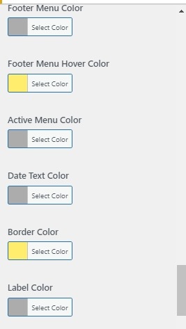 set Footer section