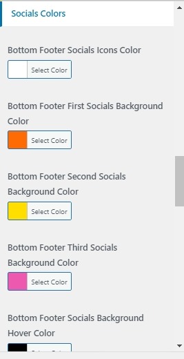 set Footer section