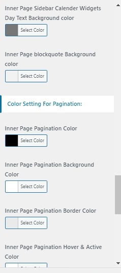 set Footer section