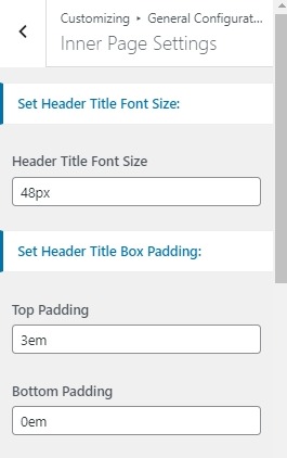 set inner page fonts