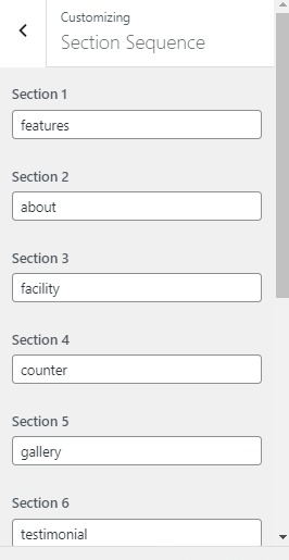 set section sequence