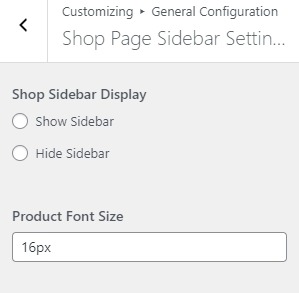 select shop Page template