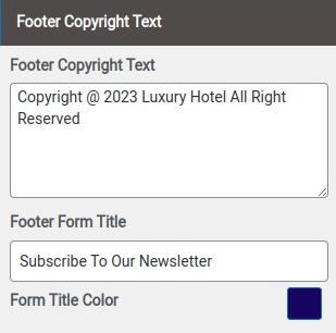 set Footer section