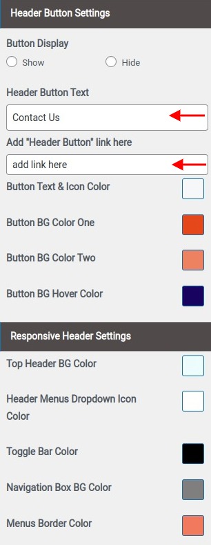 Set Header contact 