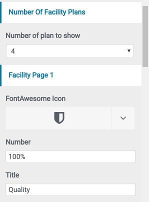 set Facility section