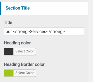 set services Section