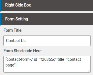 select Contact Page template