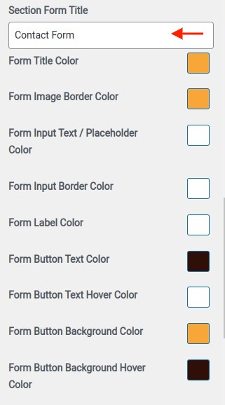 set contact section