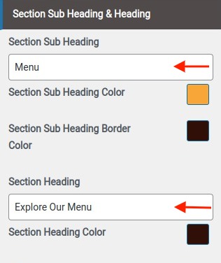 set contact section