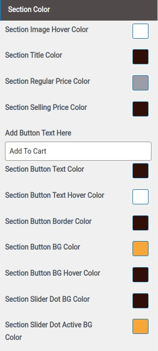 set contact section