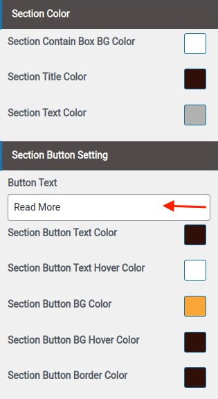 set Featured Page section