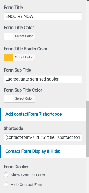 set contact Section