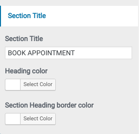 set appoint section