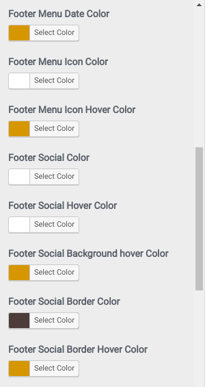 set Footer section