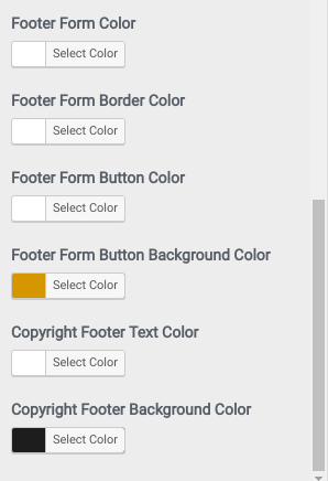 set Footer section