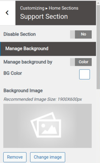 set contact section