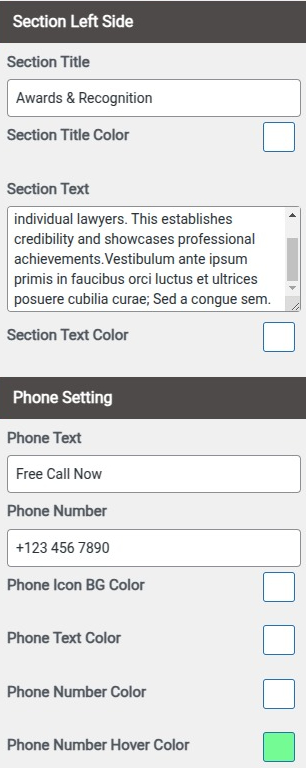 set Featured Page section