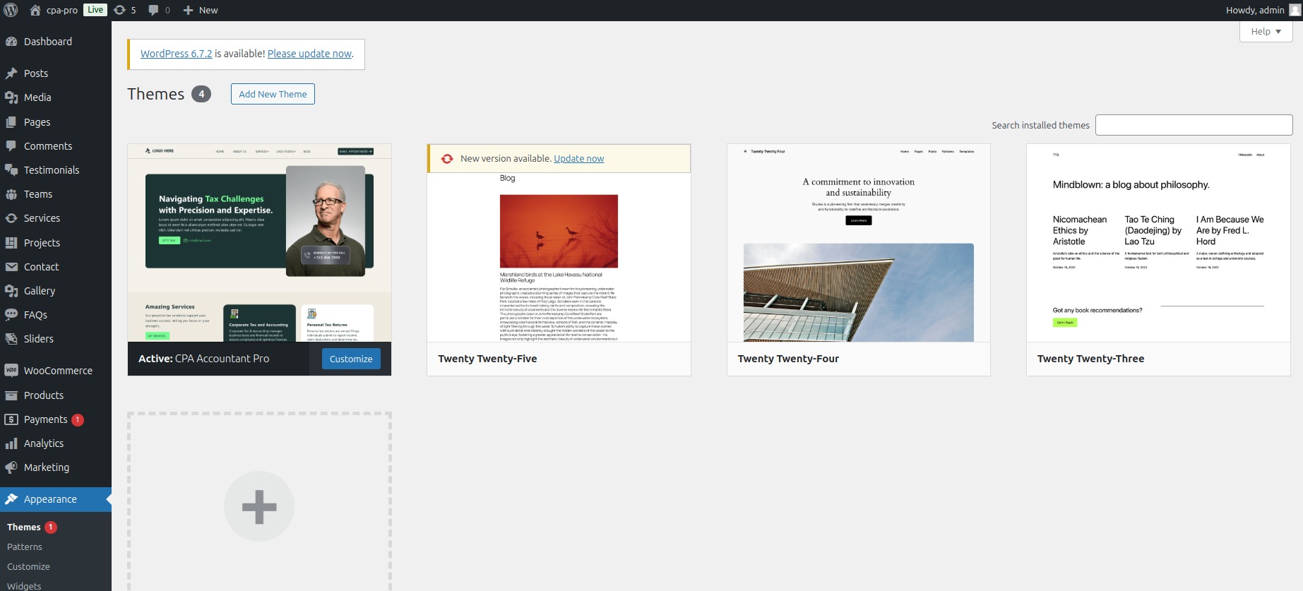 Add New Theme