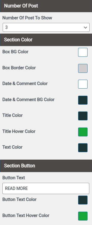 set Blog section