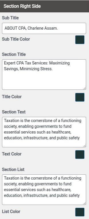 set Featured Page section