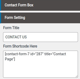 select Contact Page template