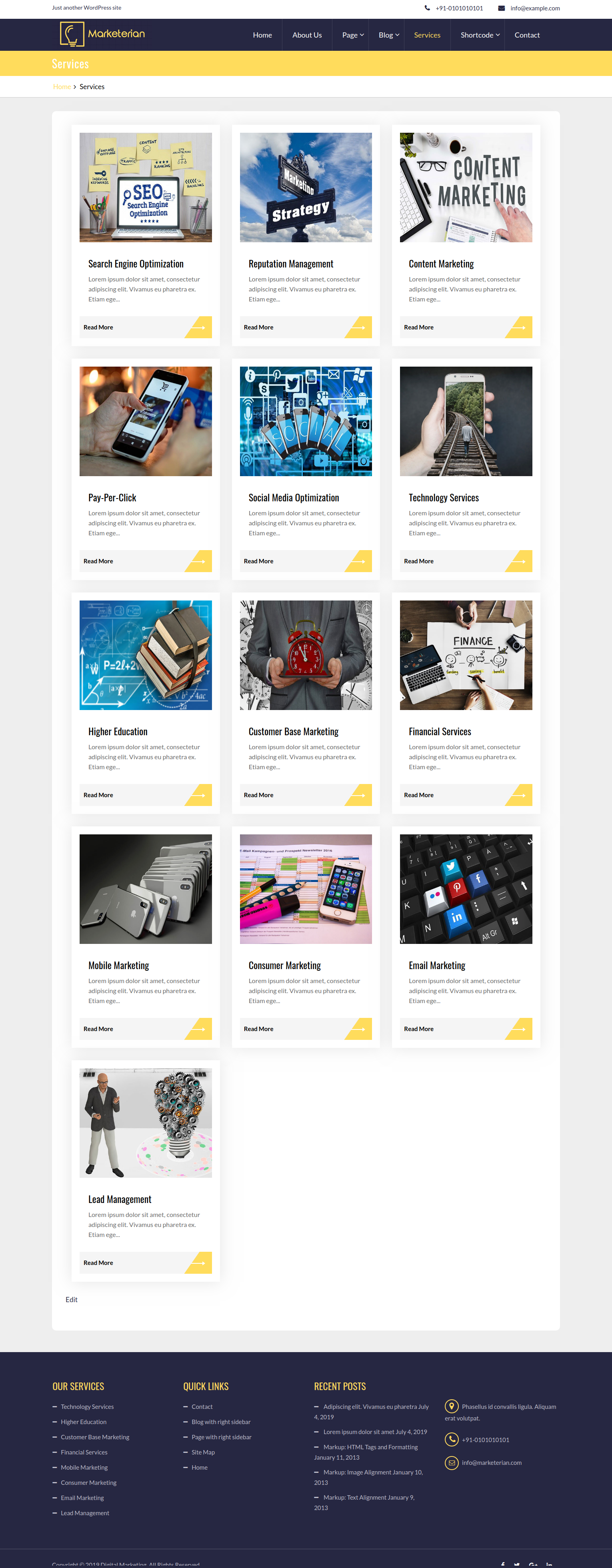 select Blog Full Width template