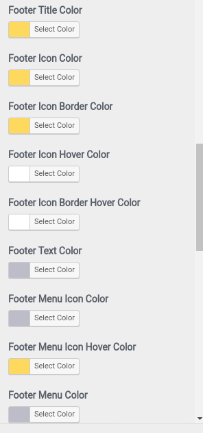 set Footer section