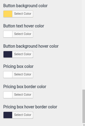 set Pricing section