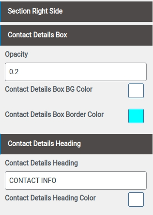 set contact section