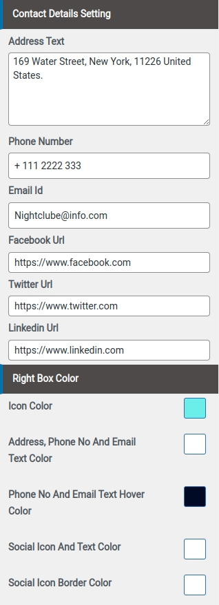 set contact section