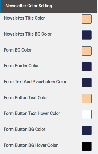 set Footer section