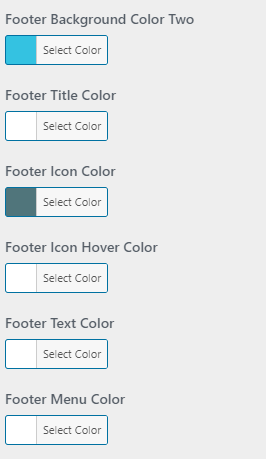 set Footer section