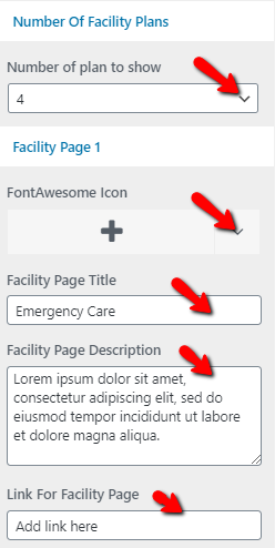 set Facility section