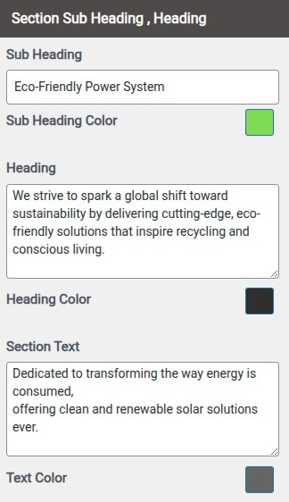 set contact section