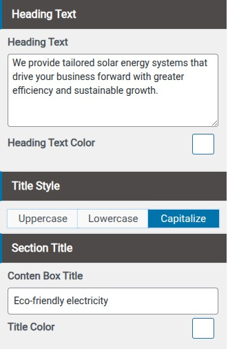 set Featured Page section