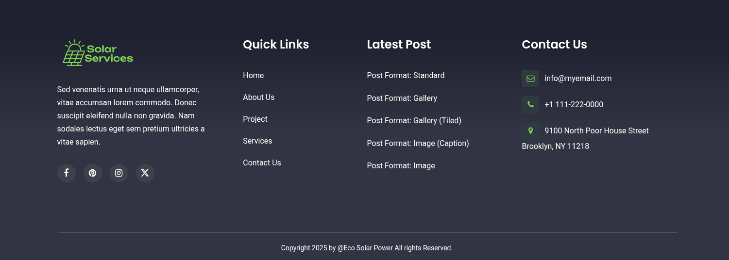 set Blog section