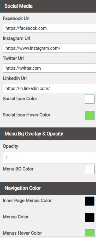 Set Header contact 