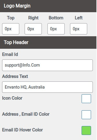 Set Header contact 