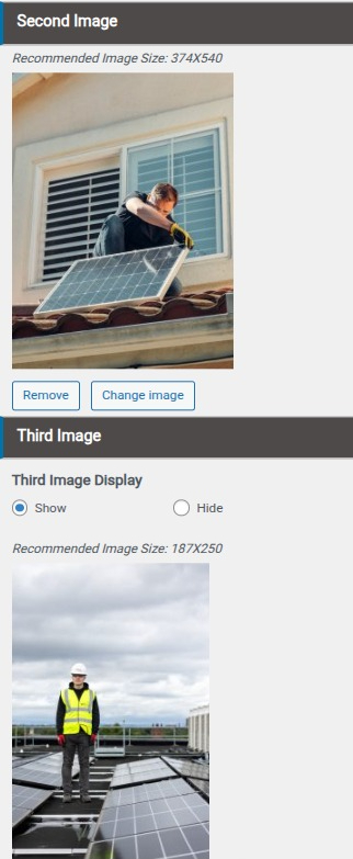 set Featured Page section