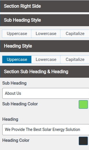 set Featured Page section