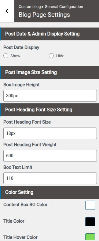 set Page Template