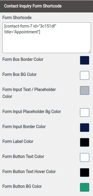set Appointment section