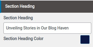 set Blog section