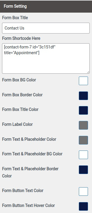 select Contact Page template