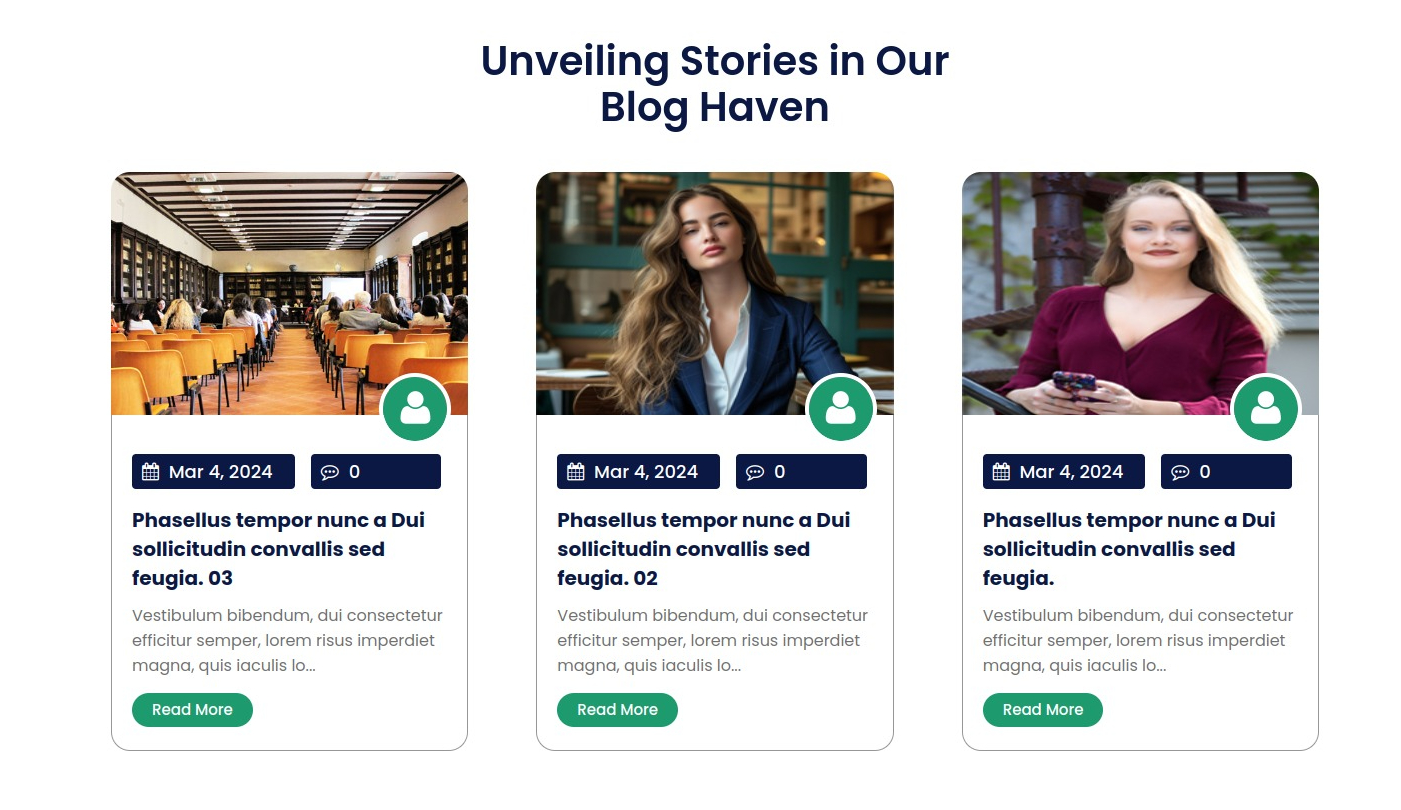 set blog section