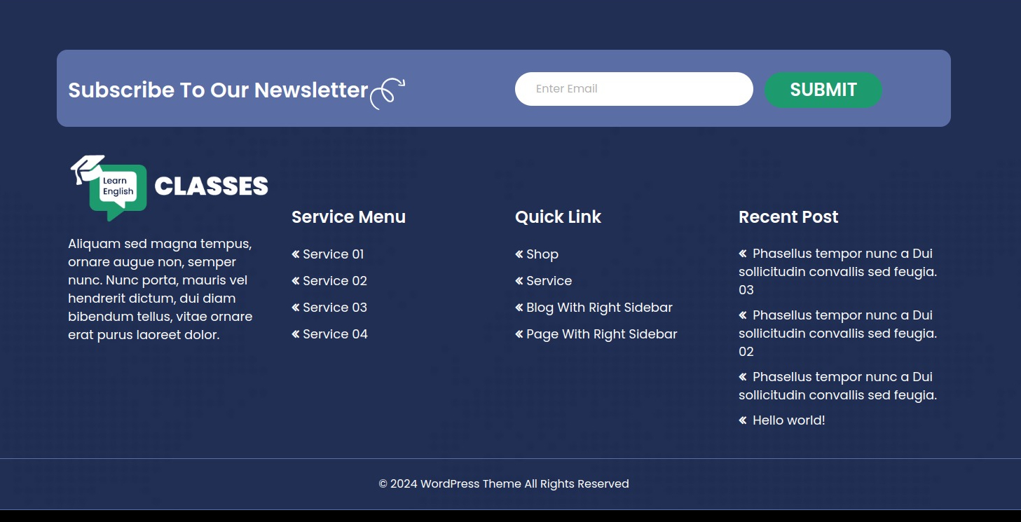 set Blog section