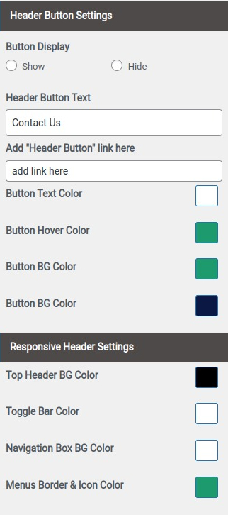 Set Header contact 